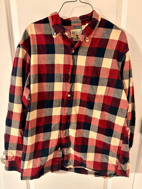 Red Head Brand Co. Men's Plaid Cotton flannel Shirt Red & Black Large